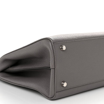Gucci Grainy Calfskin Medium Zumi Top Handle Bag Dusty Grey 9 of 11