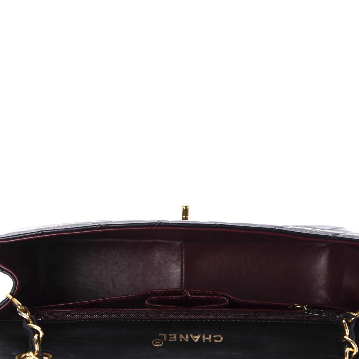 Lambskin Quilted Small Single Flap Black