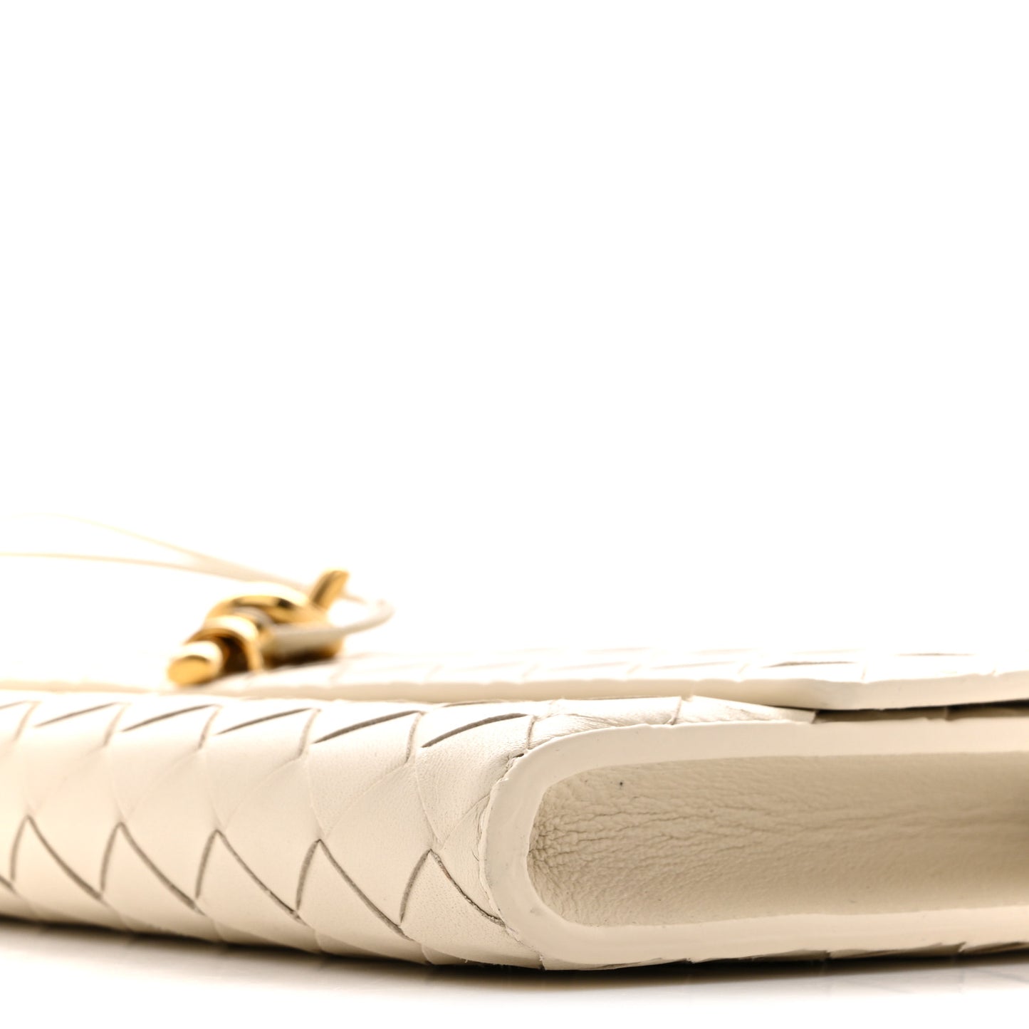 Nappa Intrecciato Long Andiamo Top Handle Clutch Sea Salt