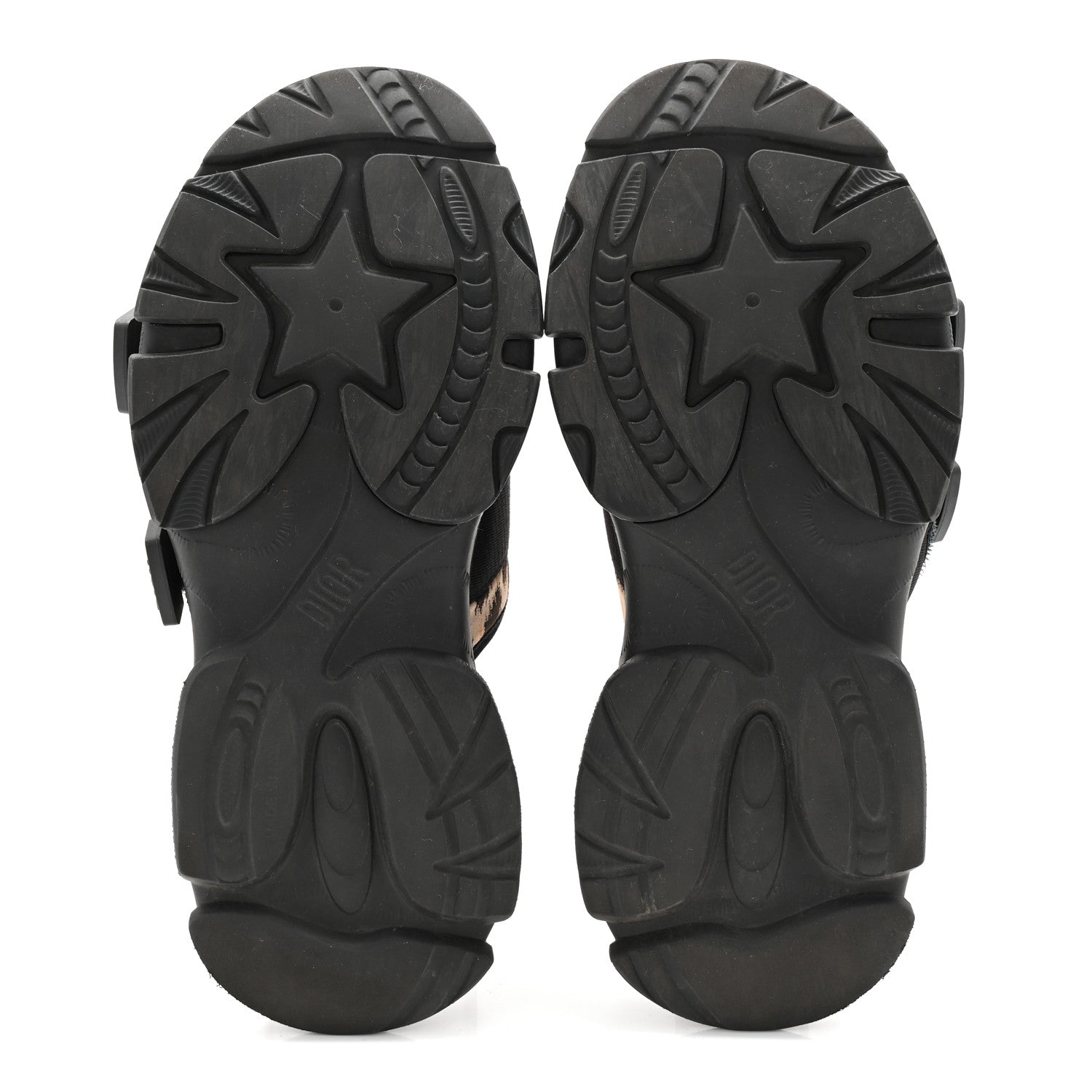 Christian Dior Technical Fabric Nylon Leopard Print D-Wander Slide Sandals 39 Black Brown 6 of 10