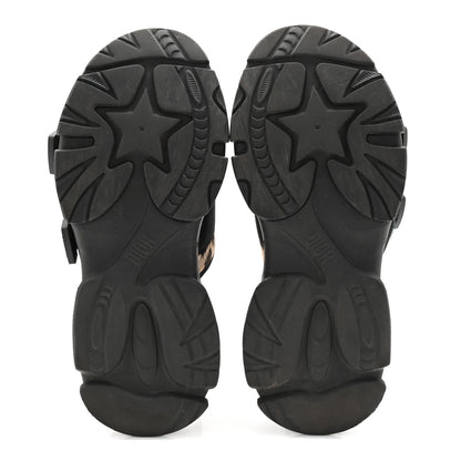 Christian Dior Technical Fabric Nylon Leopard Print D-Wander Slide Sandals 39 Black Brown 6 of 10