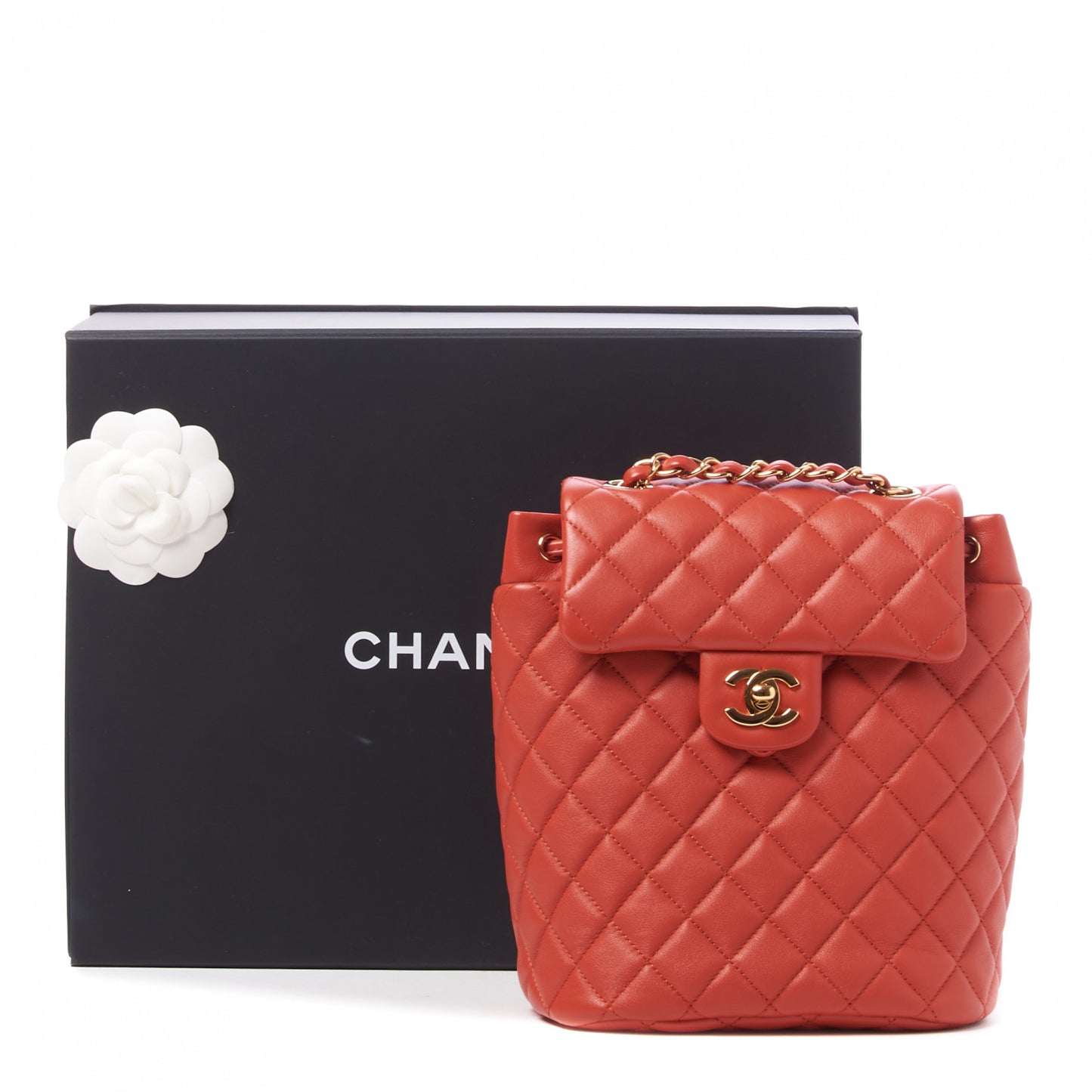 Calfskin Quilted Mini Urban Spirit Backpack Red