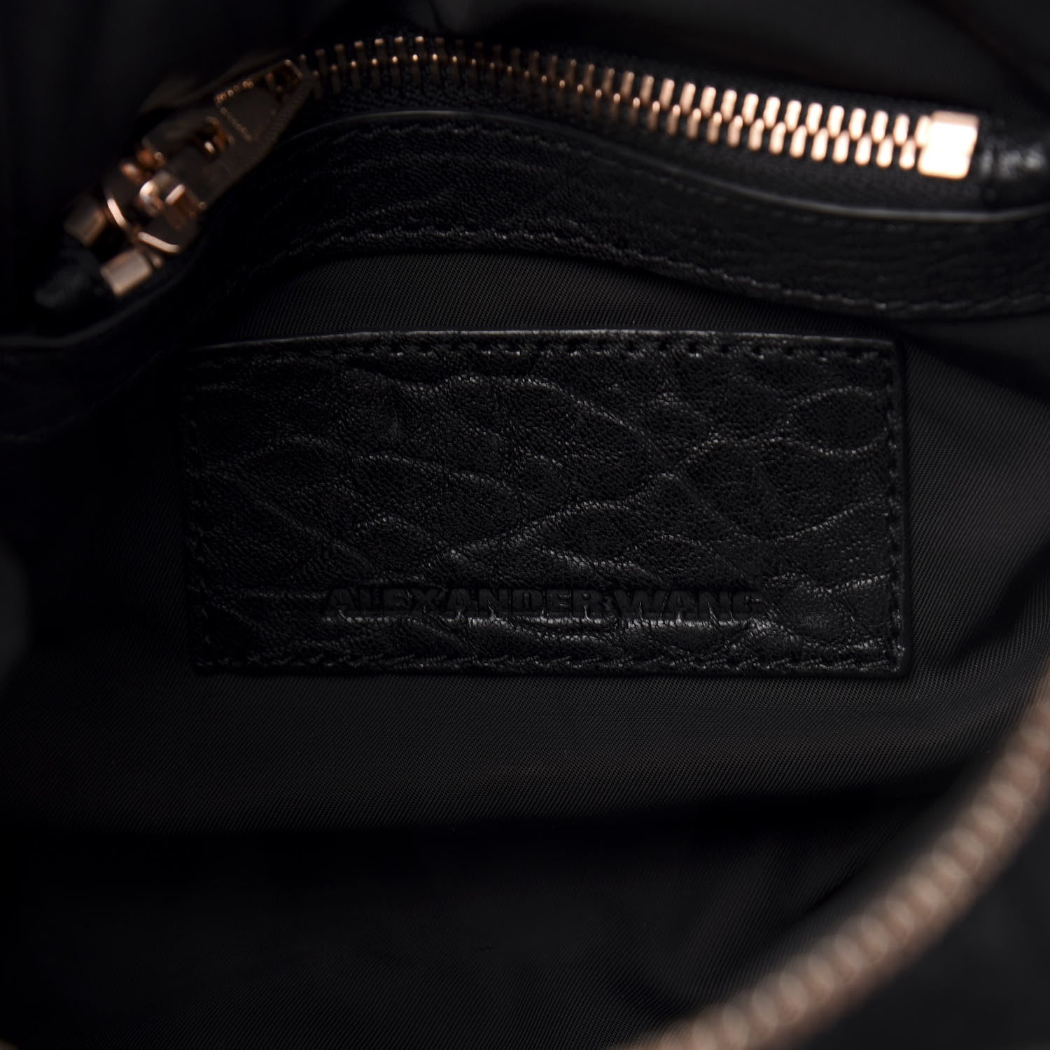 Alexander Wang Pebbled Lambskin Mini Rockie Black Rose Gold Hardware 6 of 9