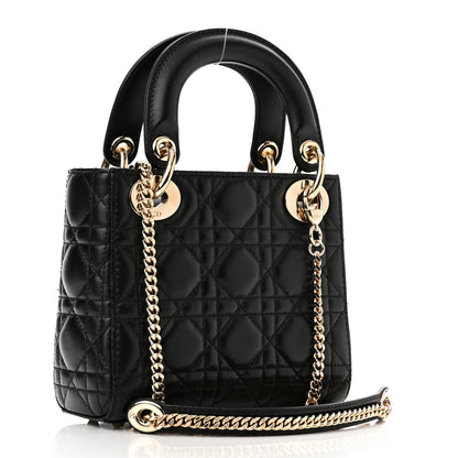 Christian Dior Lambskin Cannage Mini Lady Dior Black 3 of 10