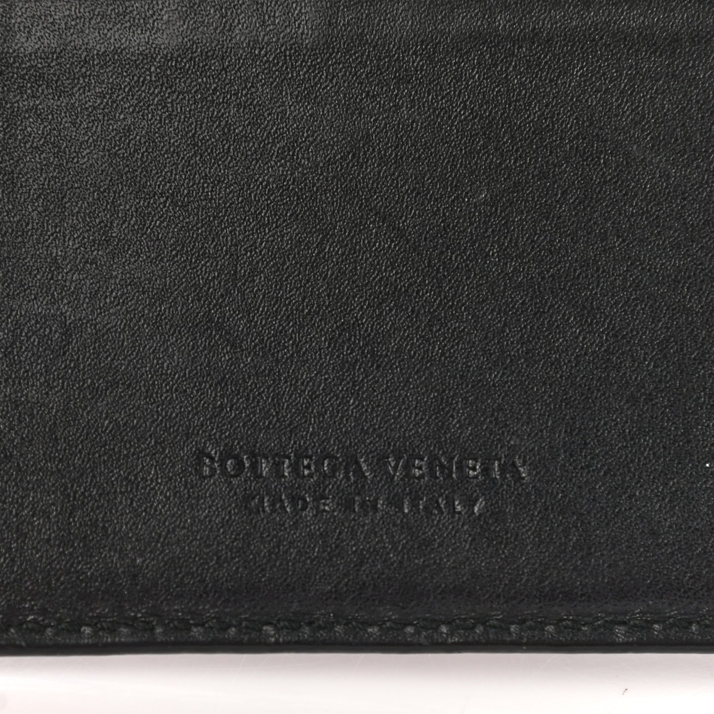 Nappa Intrecciato Bi-Fold Money Clip Wallet Black