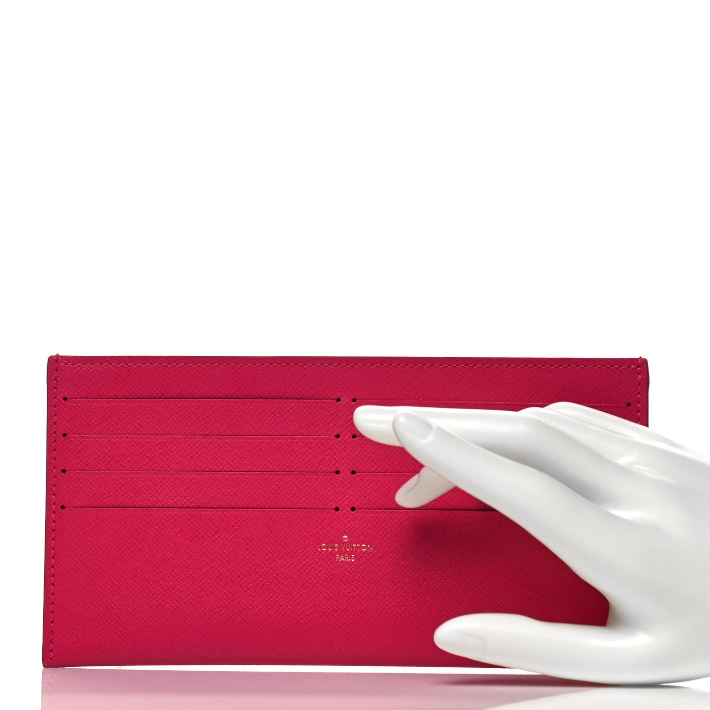 Calfskin Felicie Card Holder Insert Fuchsia