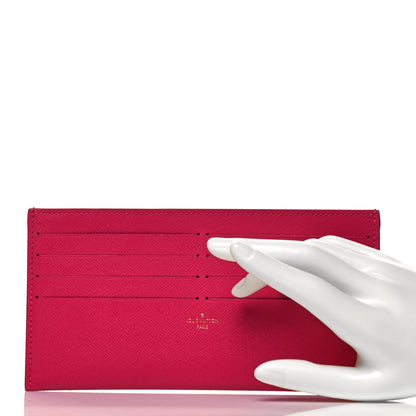 Louis Vuitton Calfskin Felicie Card Holder Insert Fuchsia 2 of 5