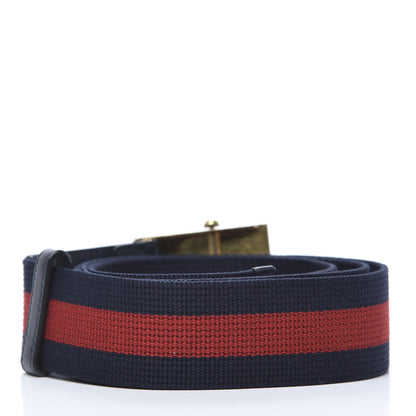 Gucci Feline Buckle Web Belt 105 42 Blue Red 2 of 3
