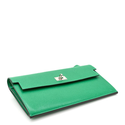 Hermes Chevre Chamkila Kelly Pocket Long Wallet Menthe 4 of 9