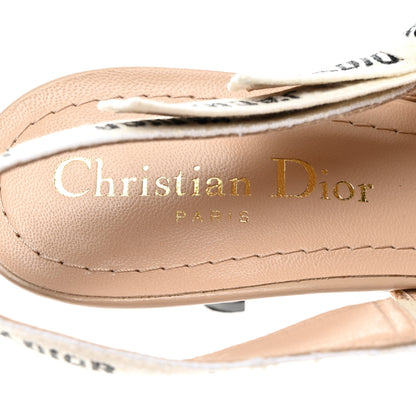 Christian Dior Technical Canvas Ribbon J Adior Slingback 65mm Pumps 36 Powder Nude 6 of 8