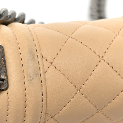 Chanel Calfskin Quilted Small Boy Flap Beige 17 of 18