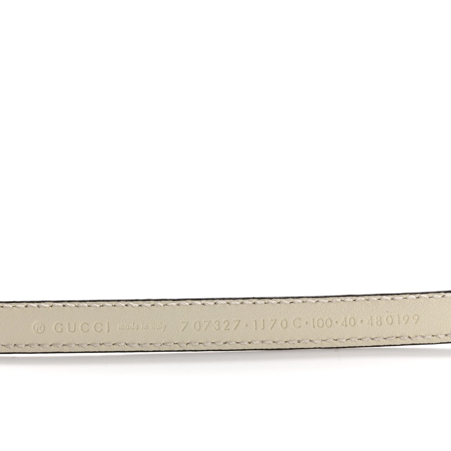 Gucci Patent Double G Thin Belt 100 40 Mystic White 6 of 6