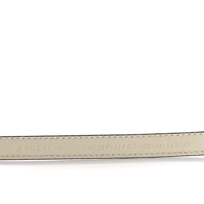 Gucci Patent Double G Thin Belt 100 40 Mystic White 6 of 6