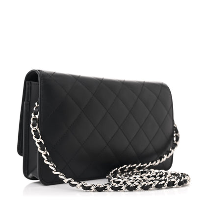 Chanel Calfskin Quilted Cambon Wallet on Chain WOC Black 3 of 11