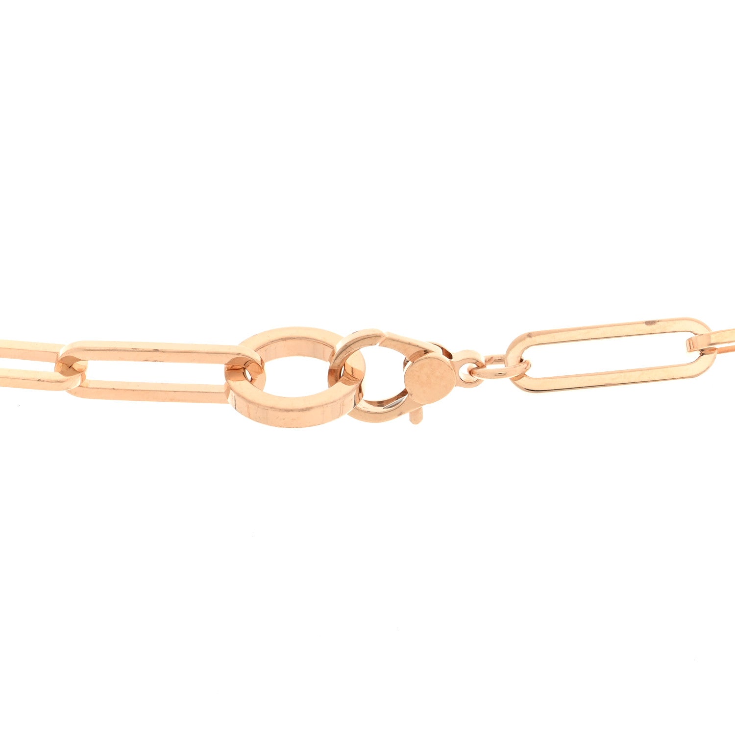 Hermes 18K Rose Gold Diamond Pave Kelly Chaine Choker Necklace 4 of 6