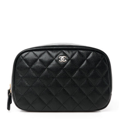 Chanel Caviar Quilted Medium Curvy Pouch Cosmetic Case Black 1 of 11