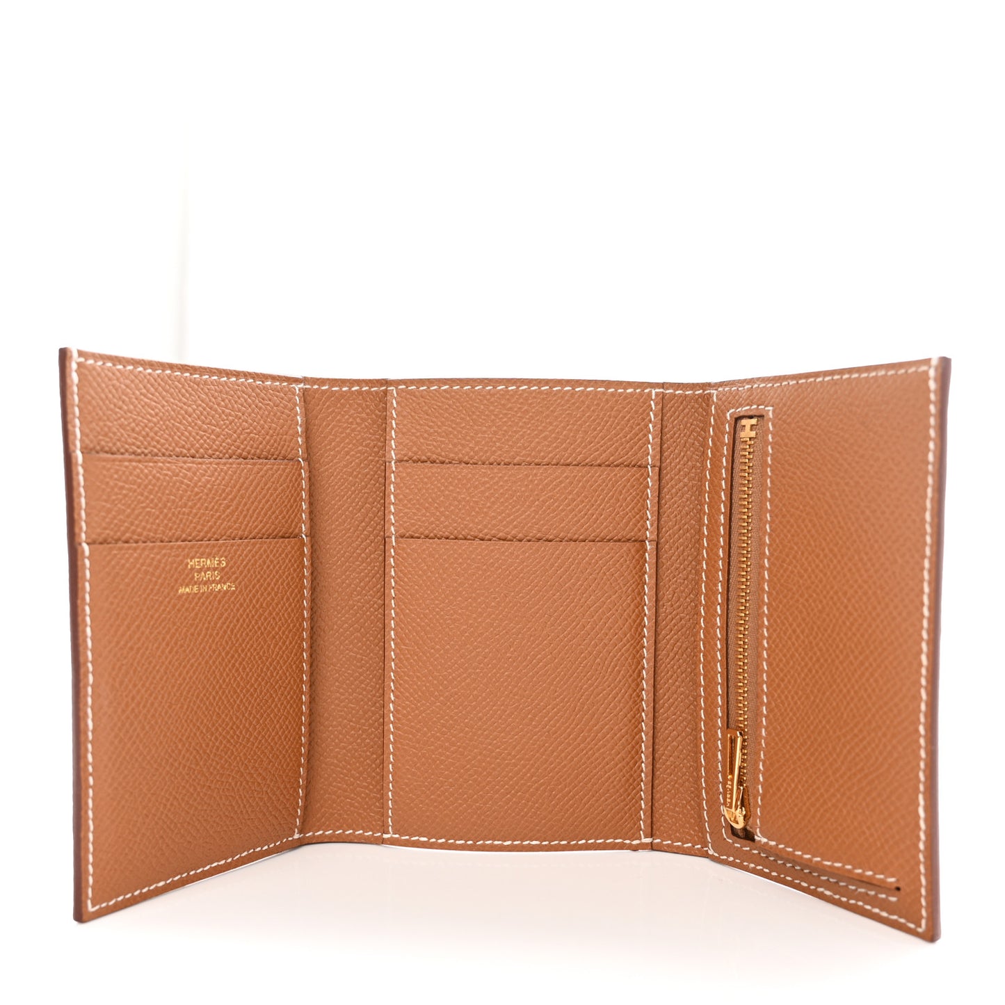 Epsom Tri-Fold Compact Bearn Wallet Gold