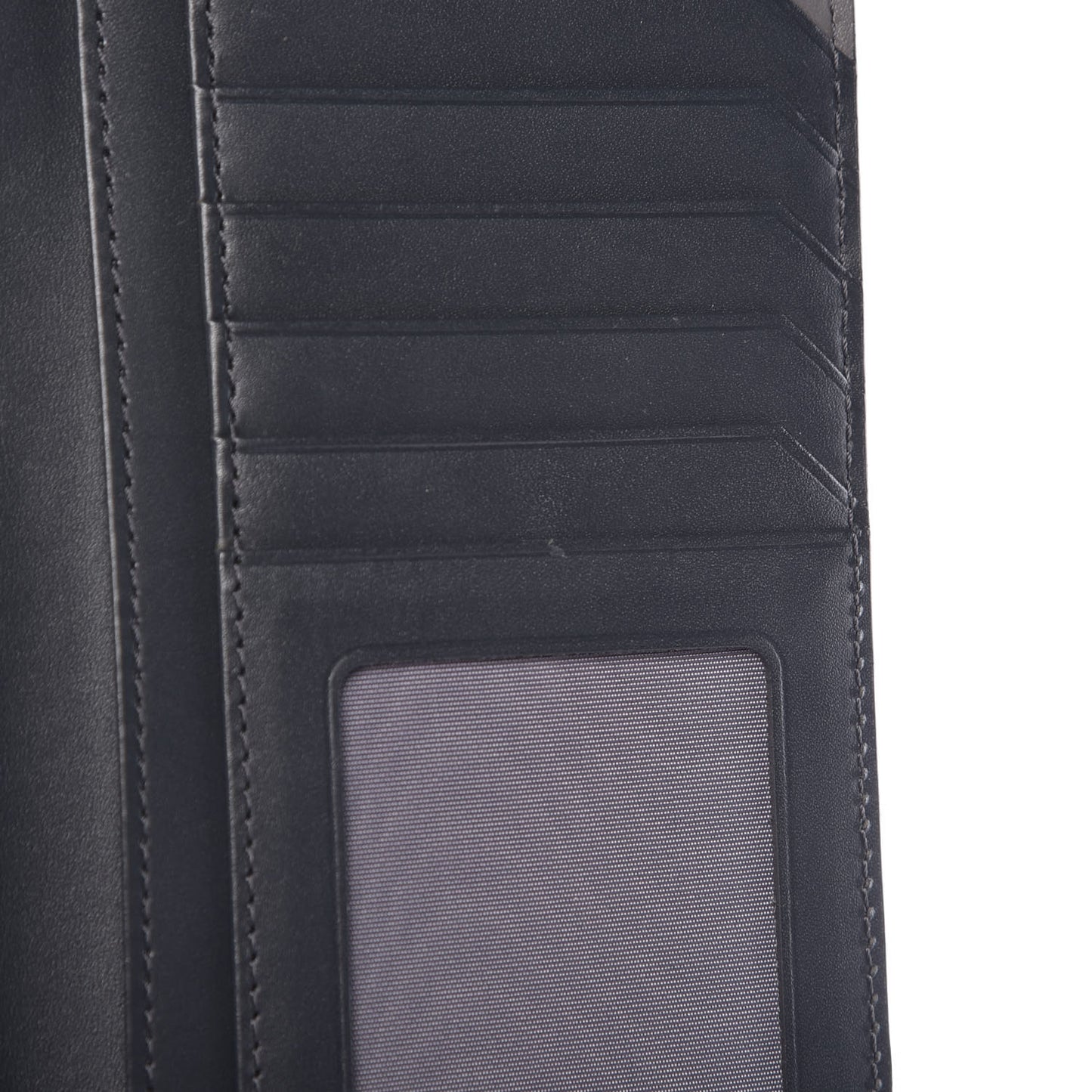 Calfskin Bifold Long Wallet Phantom Gray