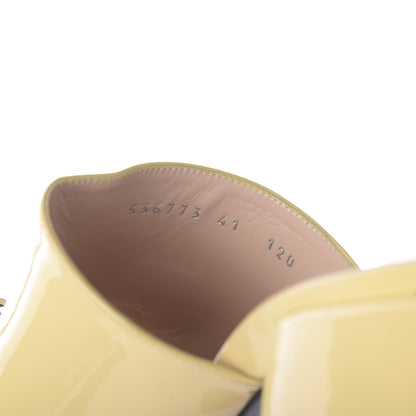 Gucci Patent Lexi Horsebit High-Heel Slide Sandals 41 Burro 12 of 14