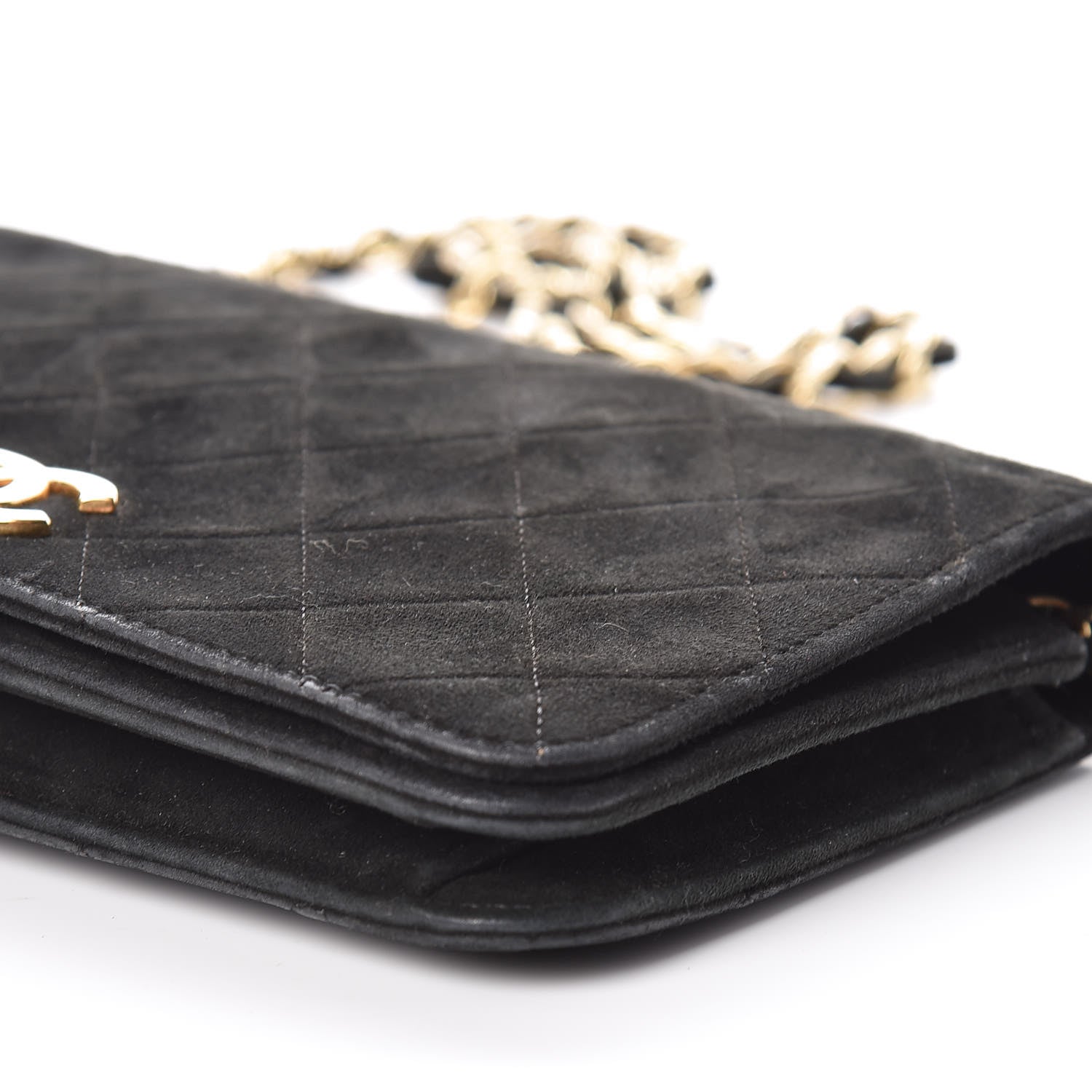 Chanel Suede Quilted Small Flap Black 6 of 12