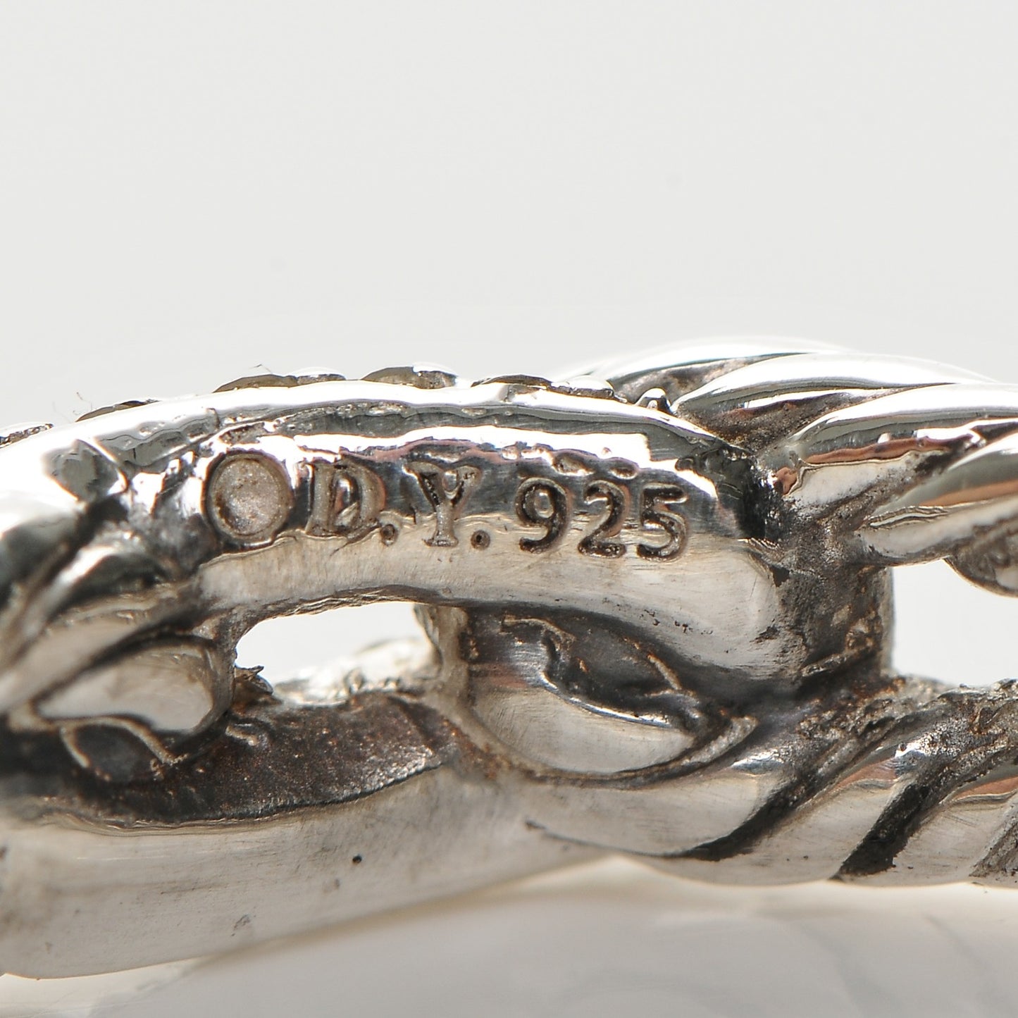 Sterling Silver Diamond Petite Loop Ring 53.5 6.75