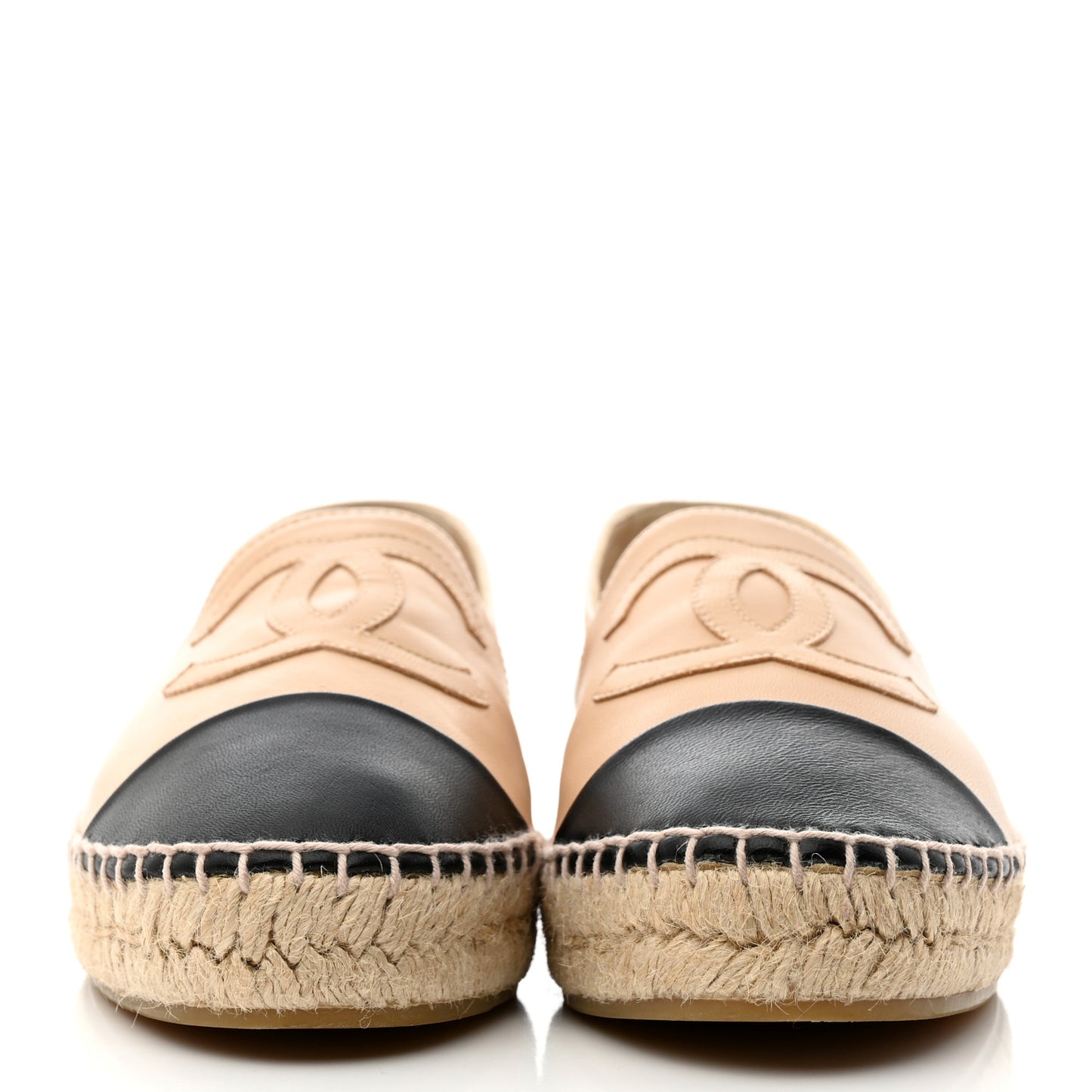 Lambskin CC Espadrilles 38 Beige Black