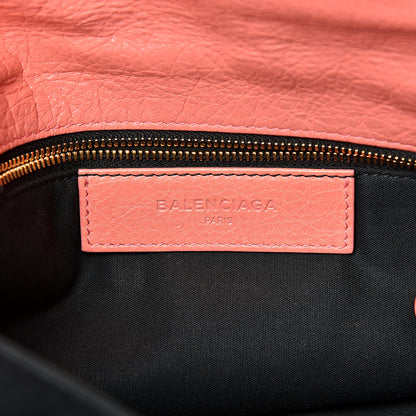 Balenciaga Agneau Giant 12 Gold Hardware Envelope Strap Clutch Rose Azalee 6 of 18