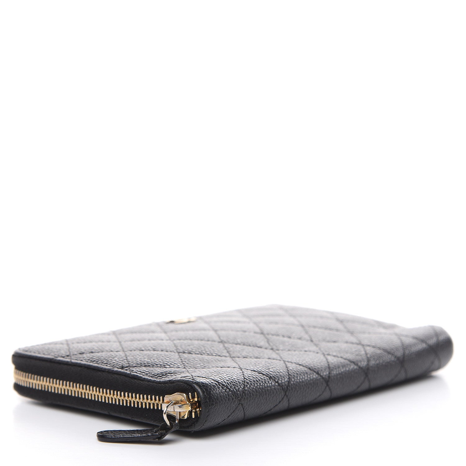 Chanel Caviar Quilted Large Zip Around Organizer Wallet Black 4 of 11