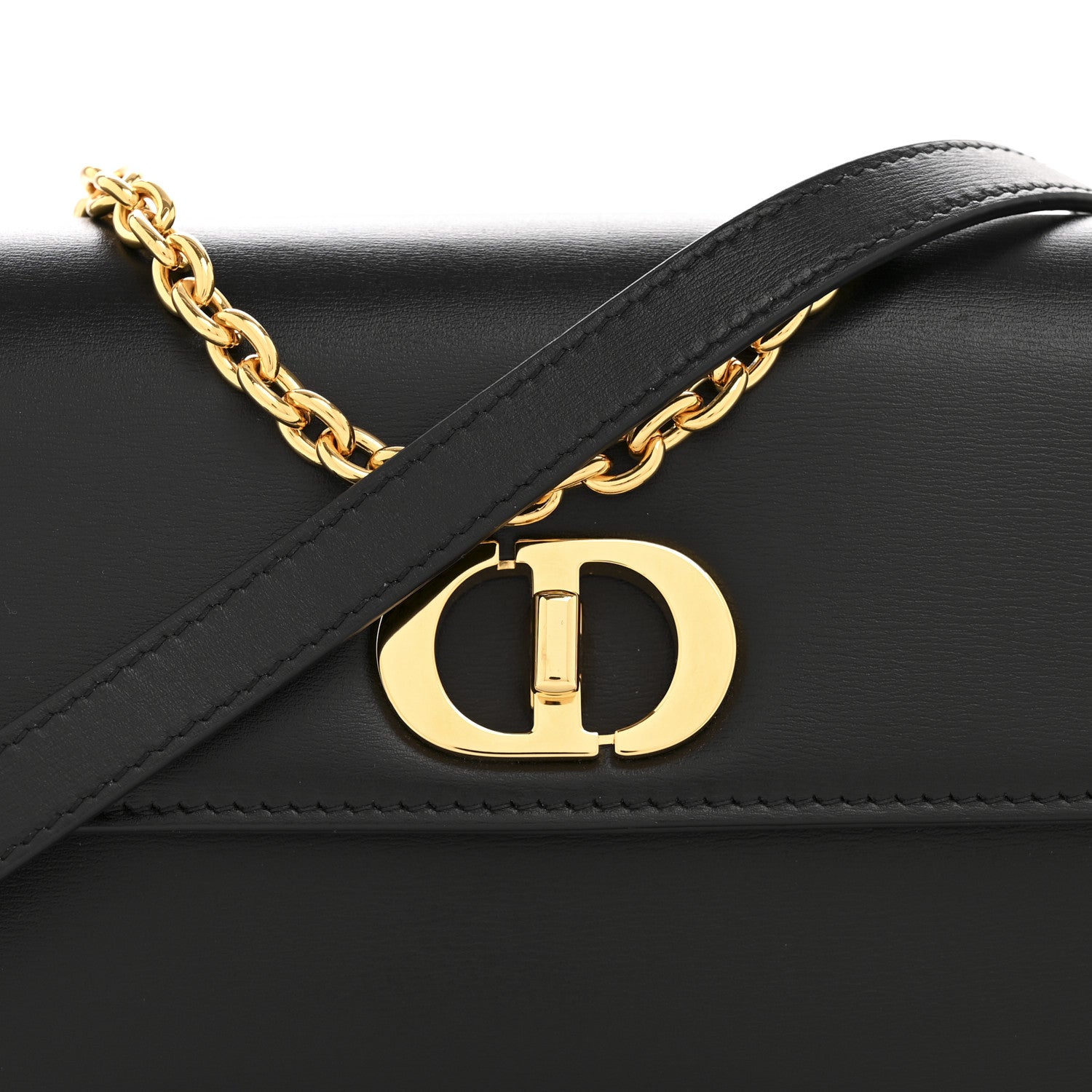 Christian Dior Box Calfskin 30 Montaigne Avenue East West Mini Bag Black 8 of 13