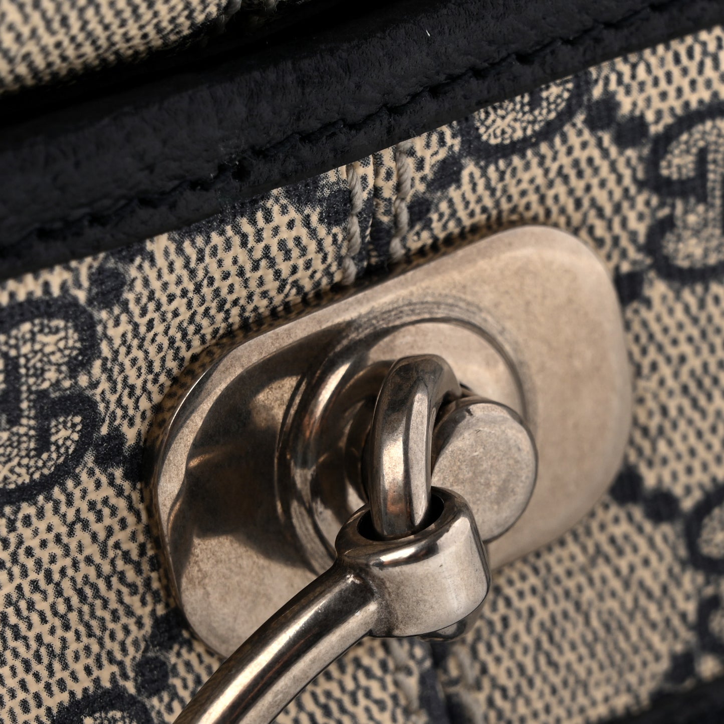 GG Supreme Monogram Web Savoy Garment Bag Beige Blue