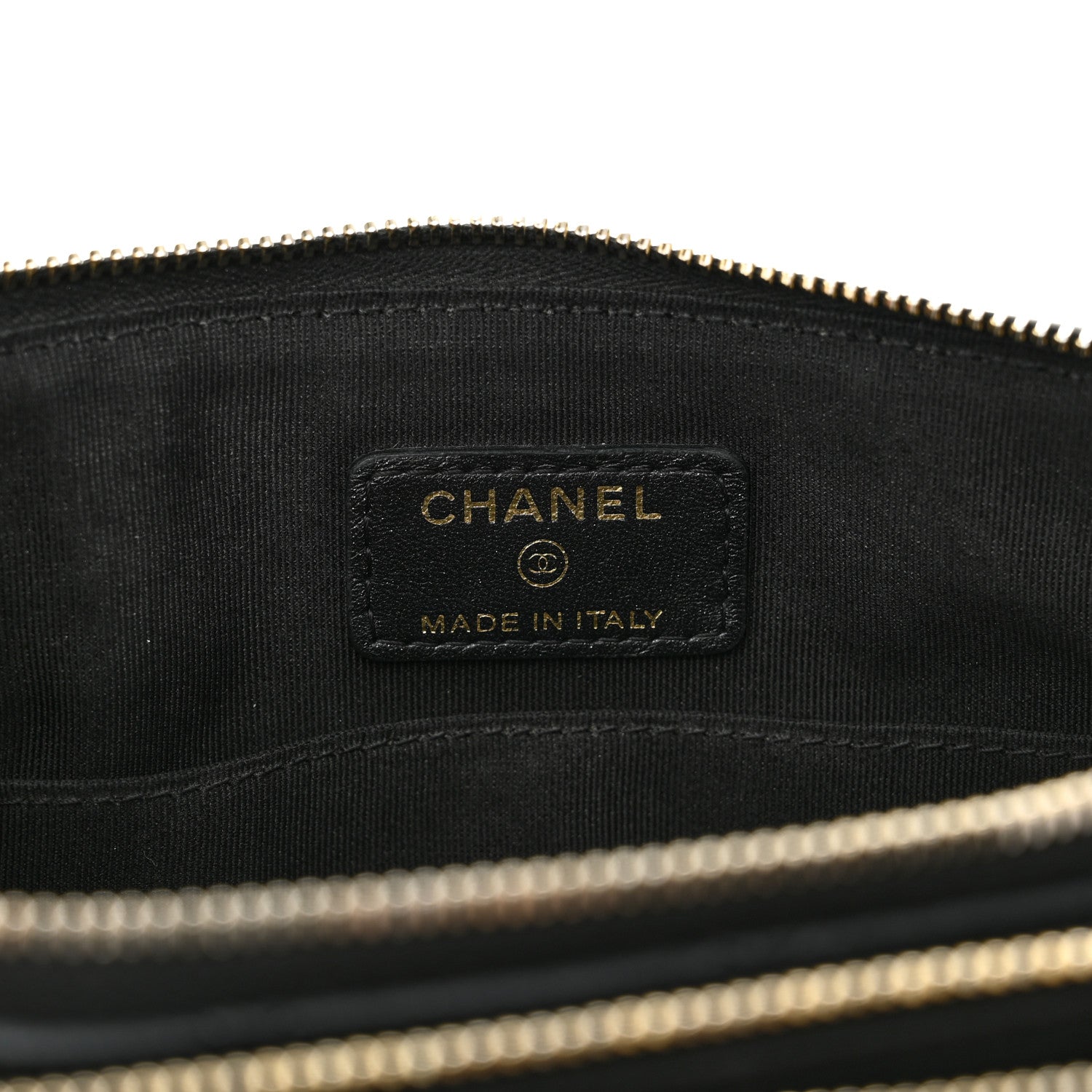 Chanel Shiny Lambskin Quilted Medium Double Case With Strap Black 7 of 12