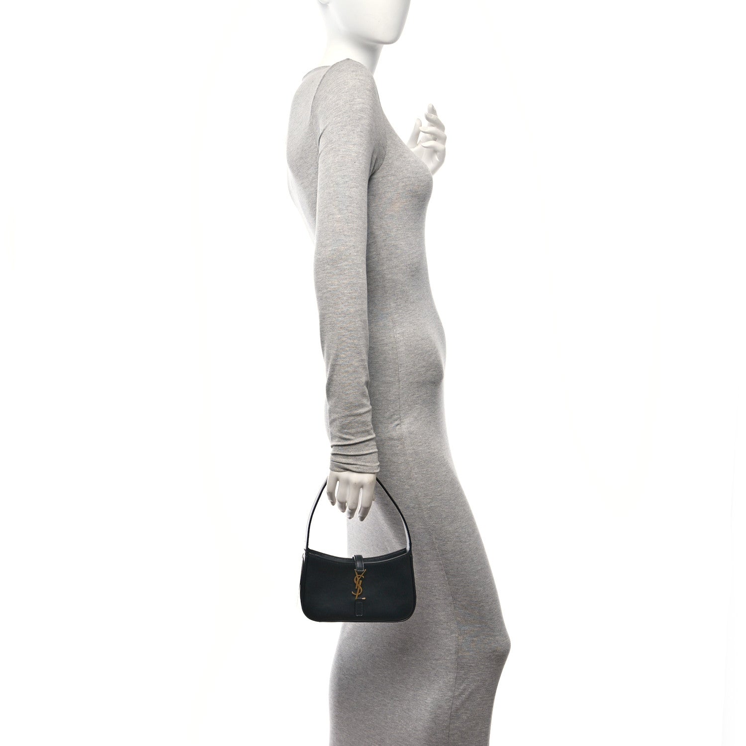Saint Laurent Smooth Calfskin Le 5 A 7 Mini Hobo Black 2 of 9