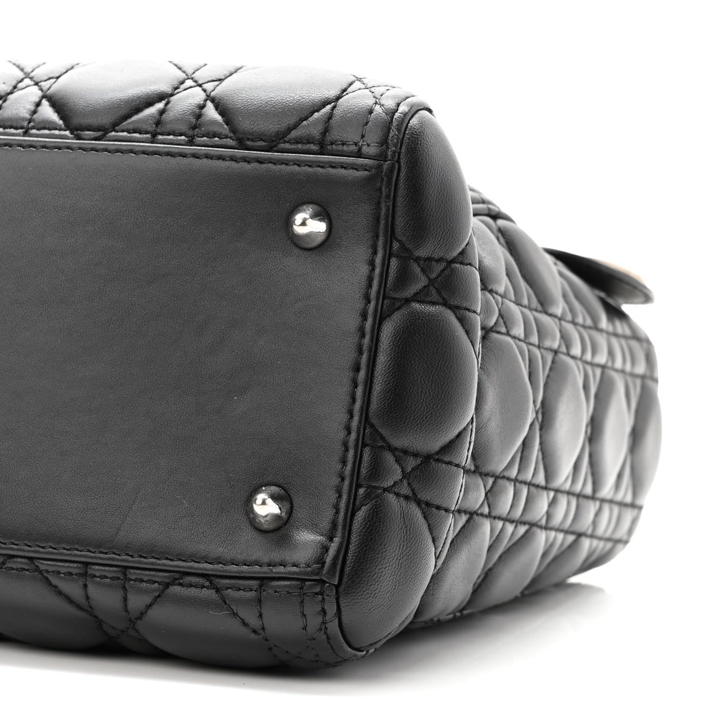 Lambskin Cannage Medium Lady Dior Black