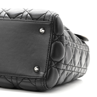 Christian Dior Lambskin Cannage Medium Lady Dior Black 10 of 10