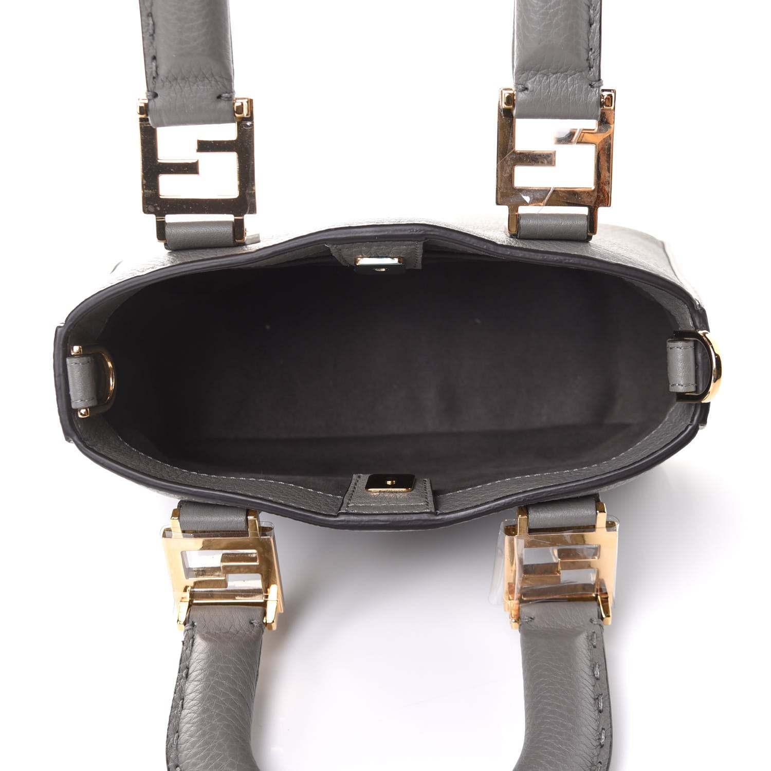 Fendi Cuoio Romano Selleria Mini FF Tote Moon 8 of 13