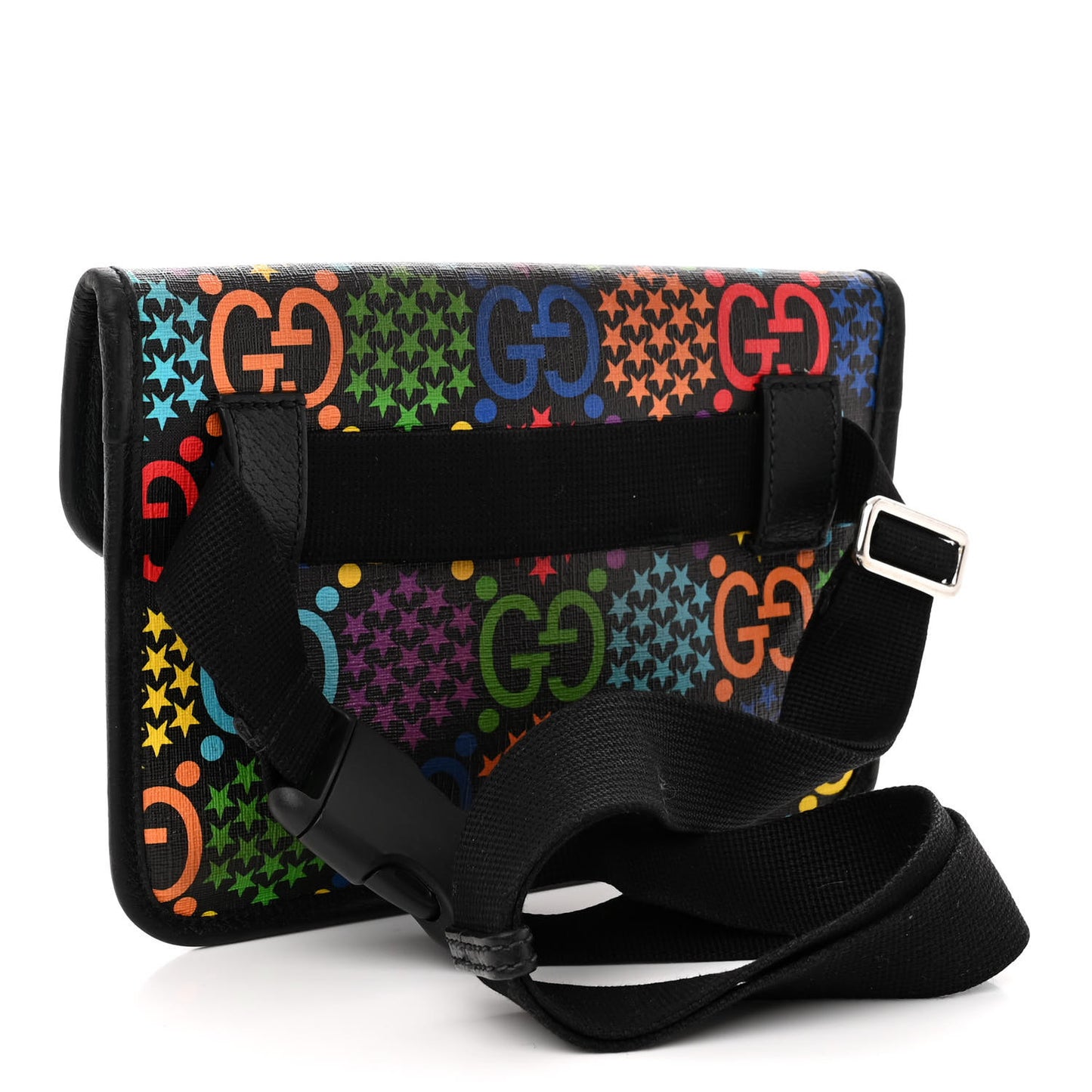 GG Supreme Monogram Psychedelic Slim Belt Bag Black