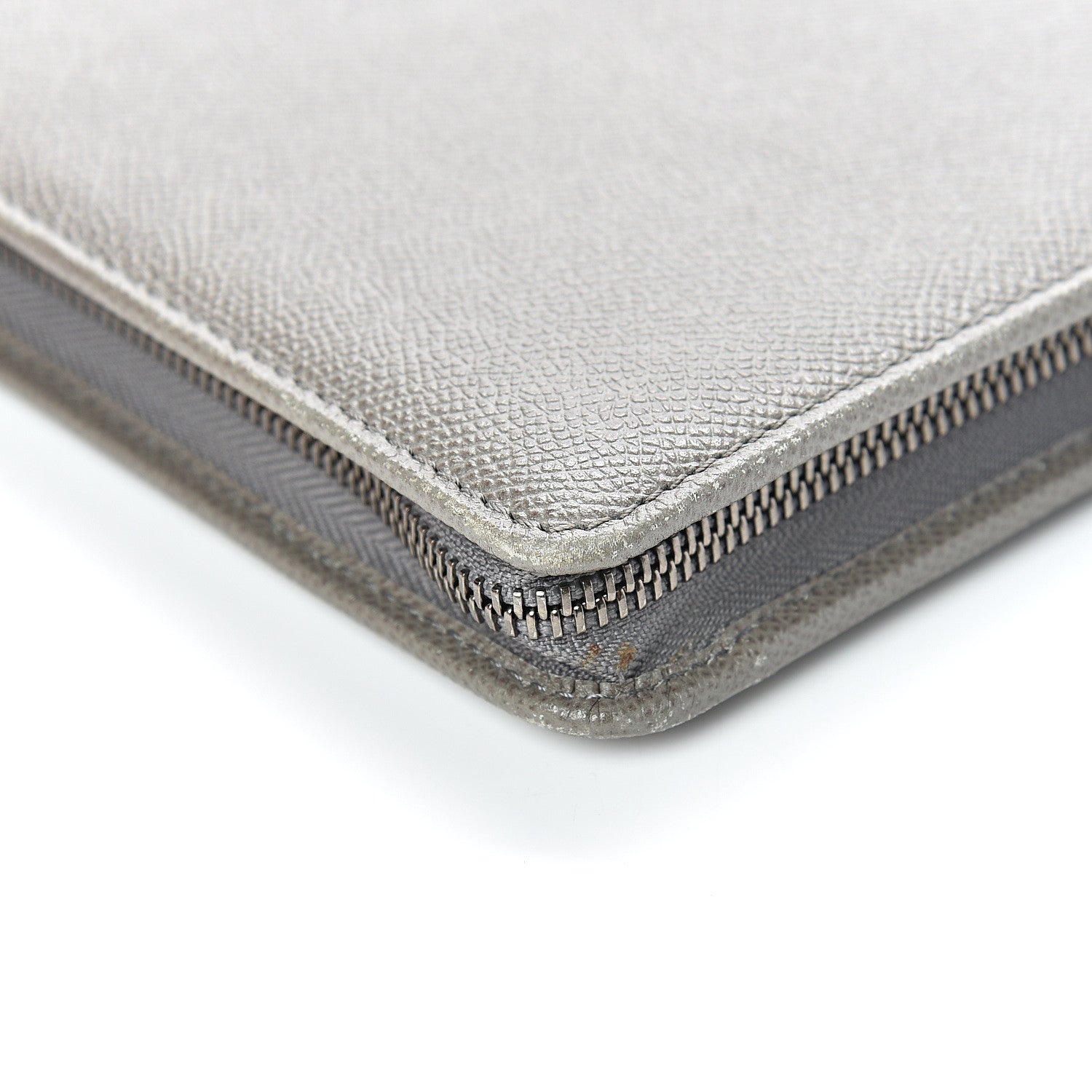 Burberry Grainy Calfskin Zip Around Organizer Grey 14 of 17