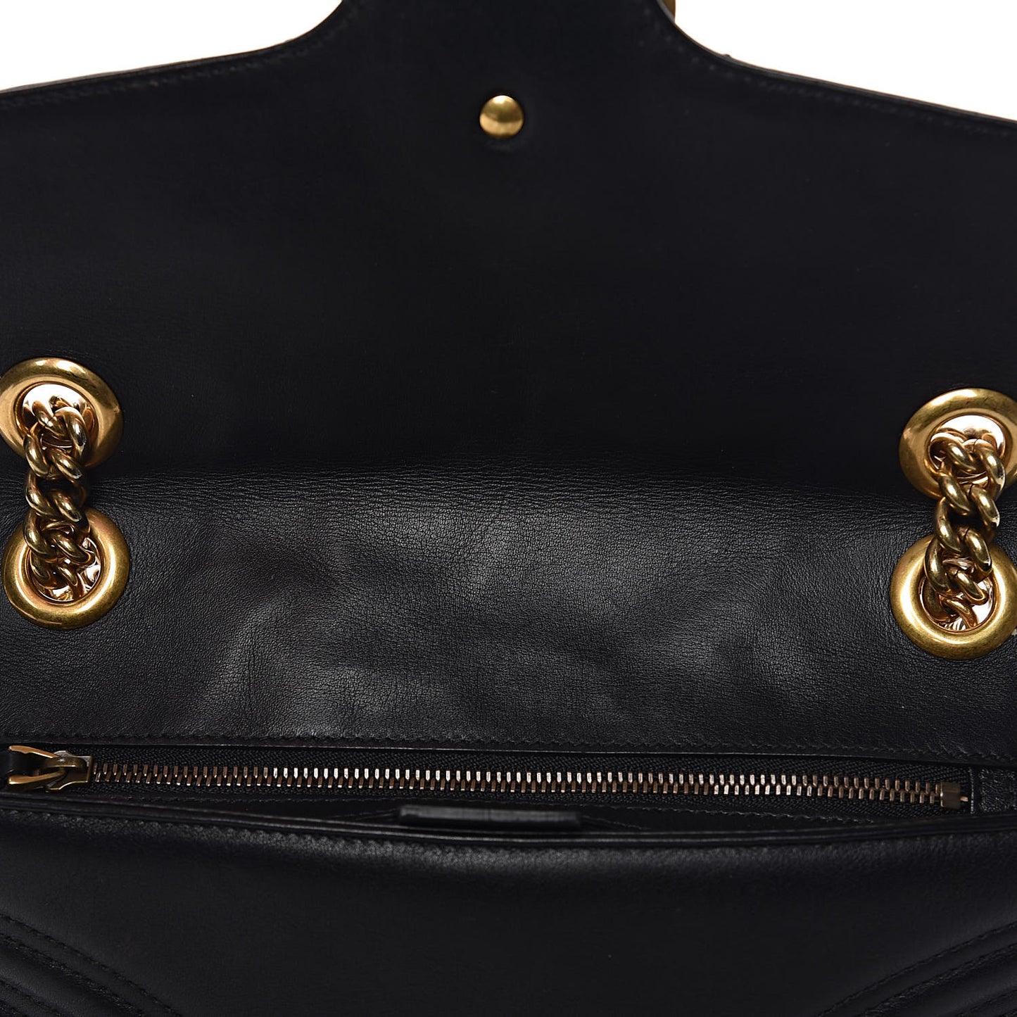 Calfskin Matelasse Small GG Marmont Shoulder Bag Black