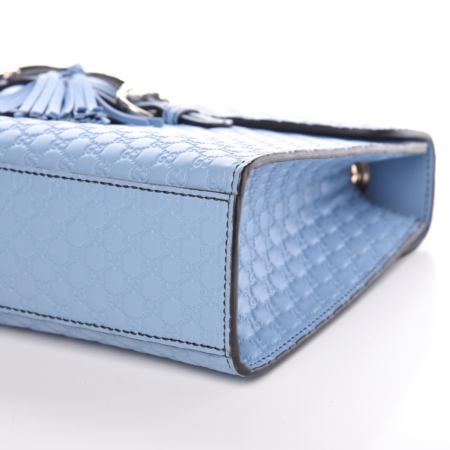 Gucci Microguccissima Medium Emily Chain Shoulder Bag Mineral Blue 9 of 9