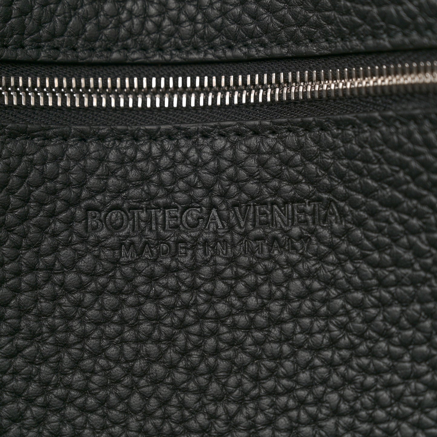 Grained Calfskin Intreccio Large Diago Crossbody Bag Black
