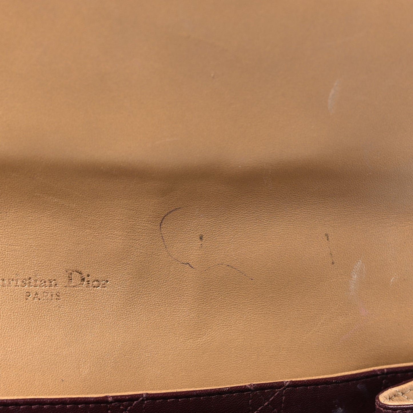 Lambskin Cannage Medium Miss Dior Flap Beige