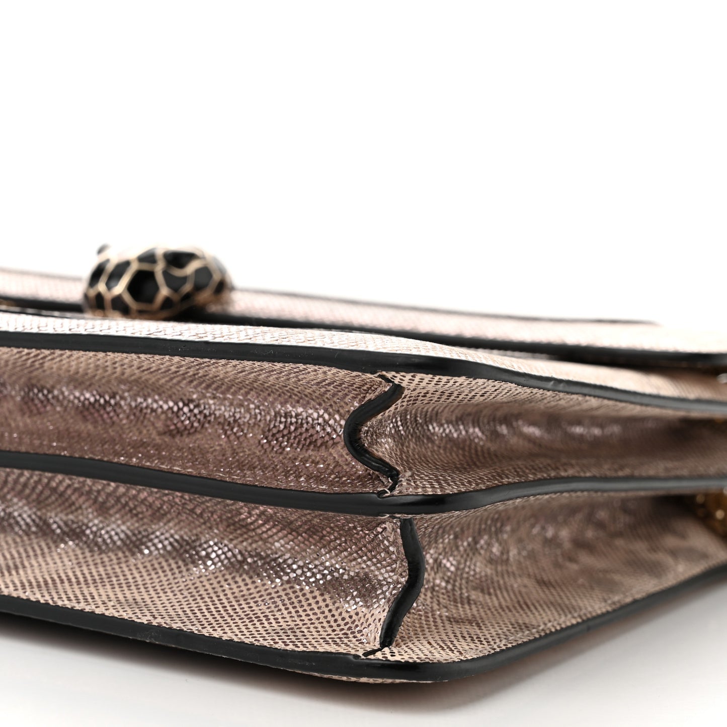 Metallic Karung Serpenti Forever Crossbody Rosa Di Francia