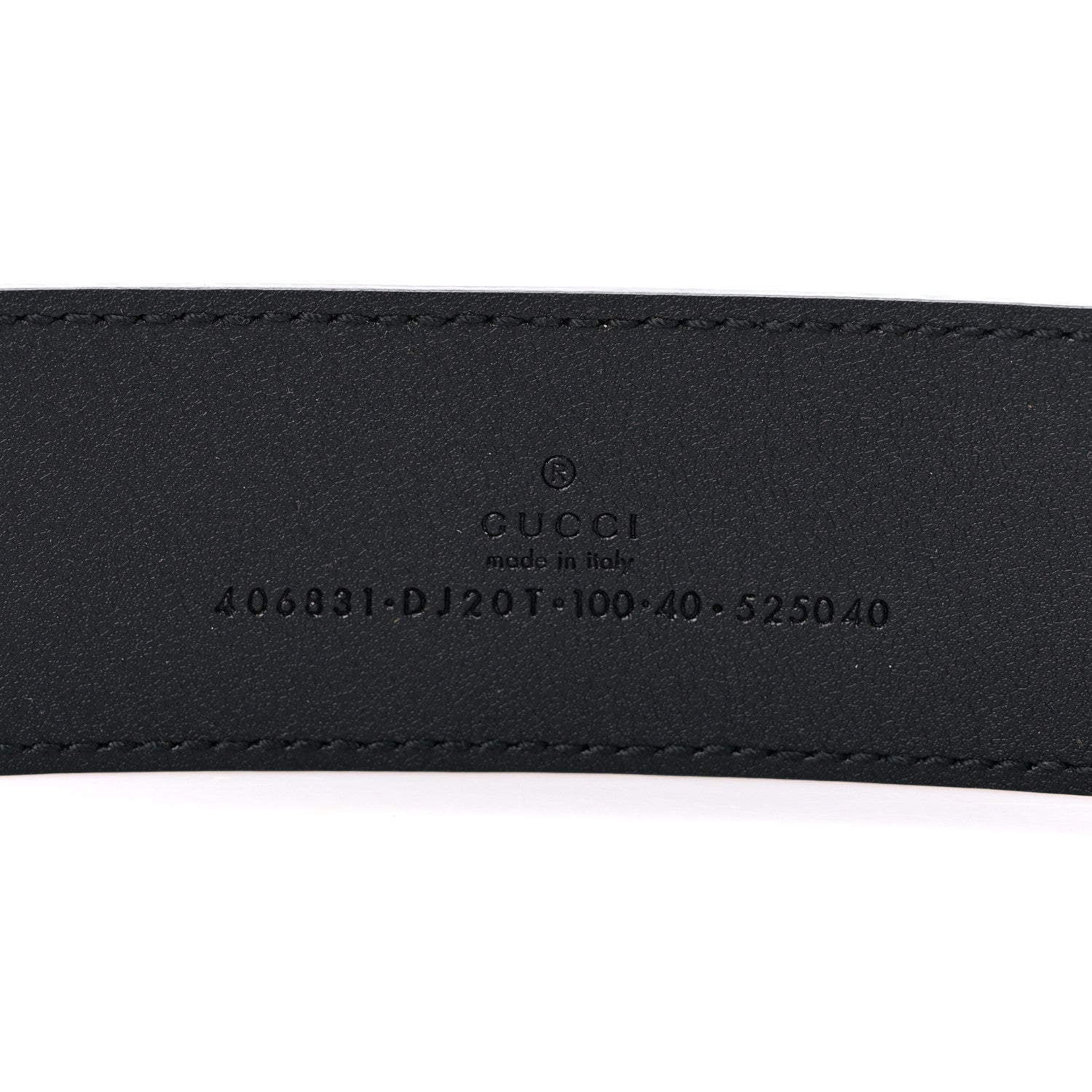 Gucci Textured Calfskin Double G 40mm Belt 100 40 Black 3 of 6