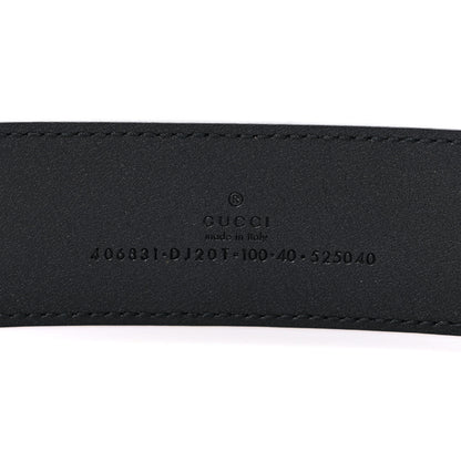 Gucci Textured Calfskin Double G 40mm Belt 100 40 Black 3 of 6