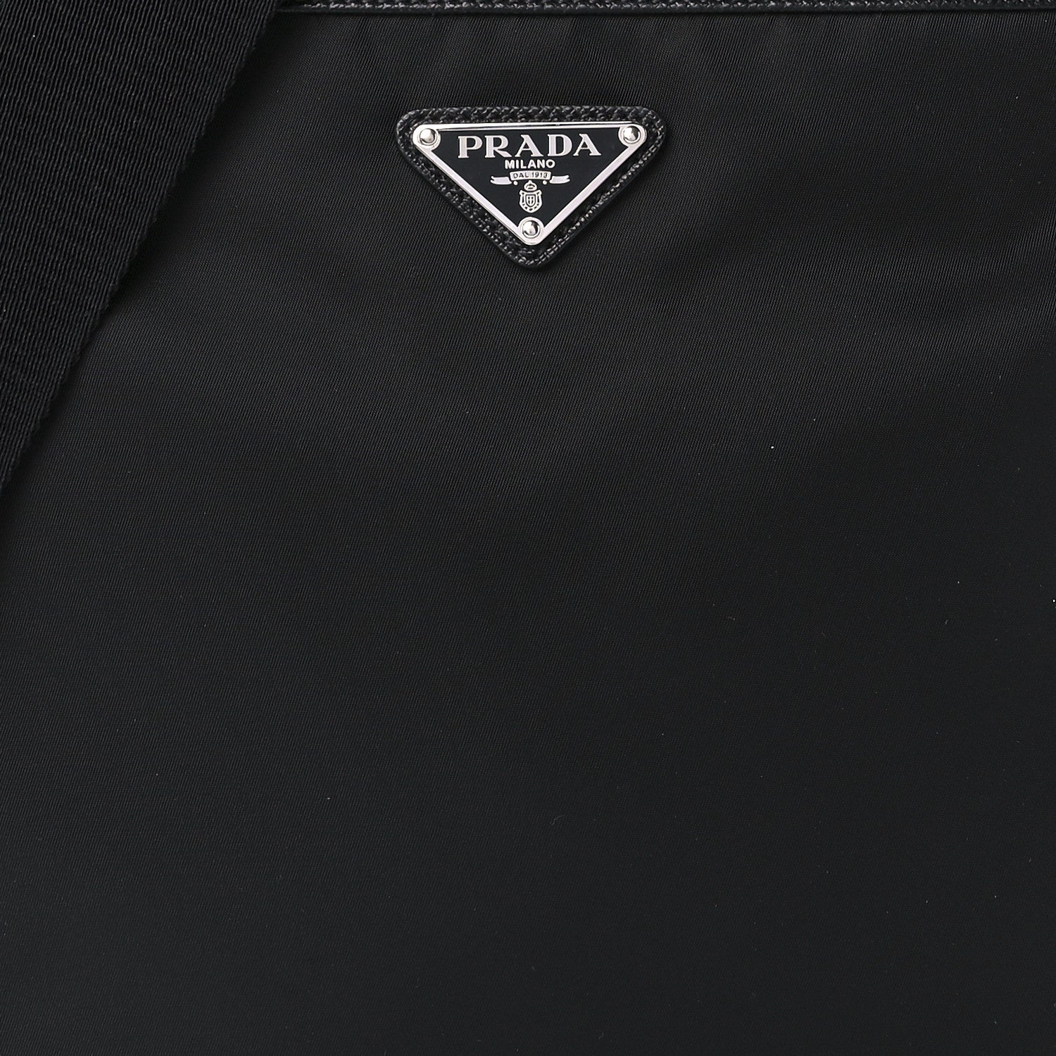 Prada Tessuto Nylon Saffiano Flat Messenger Bag Black 9 of 10