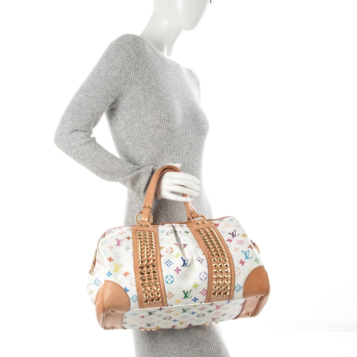 Louis Vuitton Monogram Multicolor Courtney GM White 2 of 9