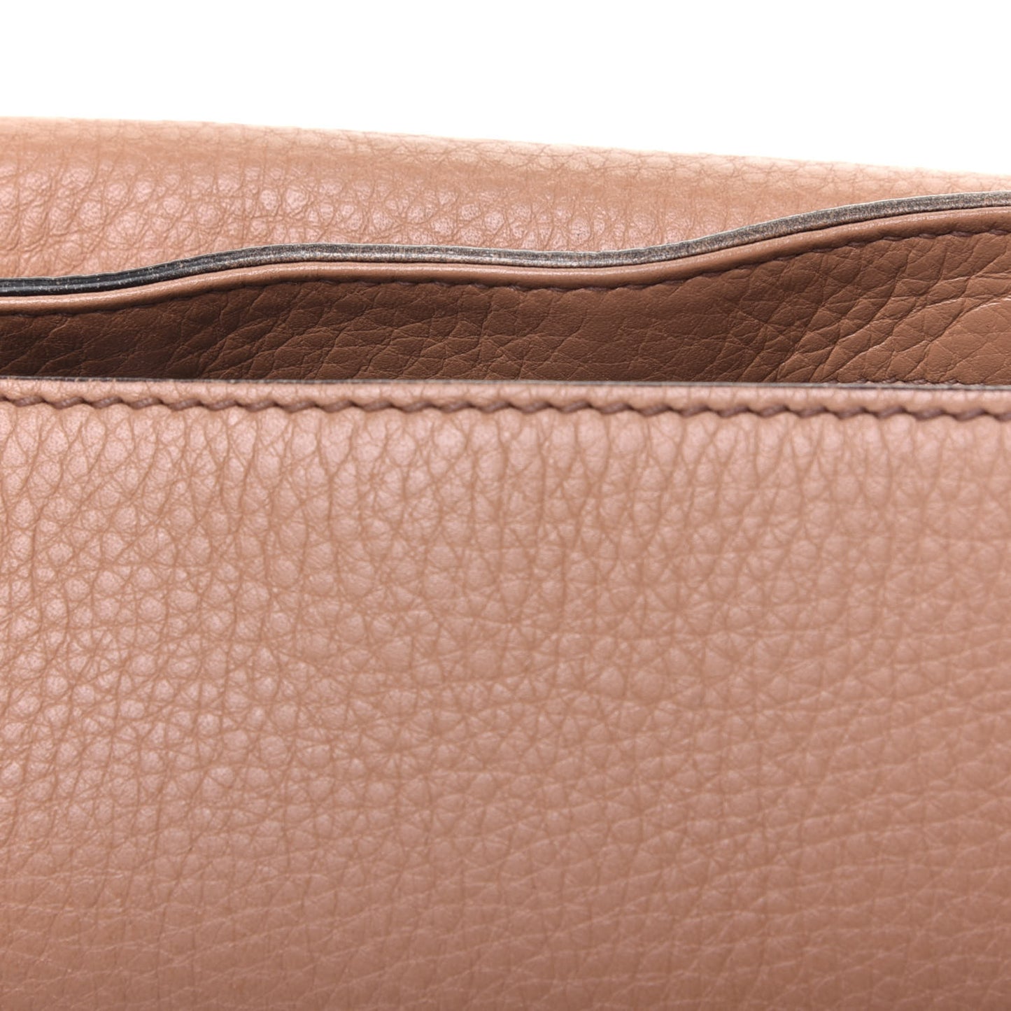 Pebbled Calfskin Medium Soho Flap Crossbody Camelia
