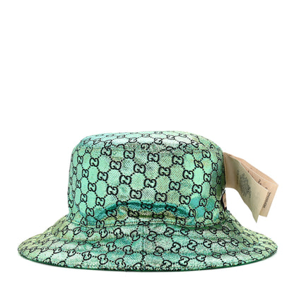 Gucci Canvas Lame GG Monogram Reversible Bucket Hat L Green 7 of 15