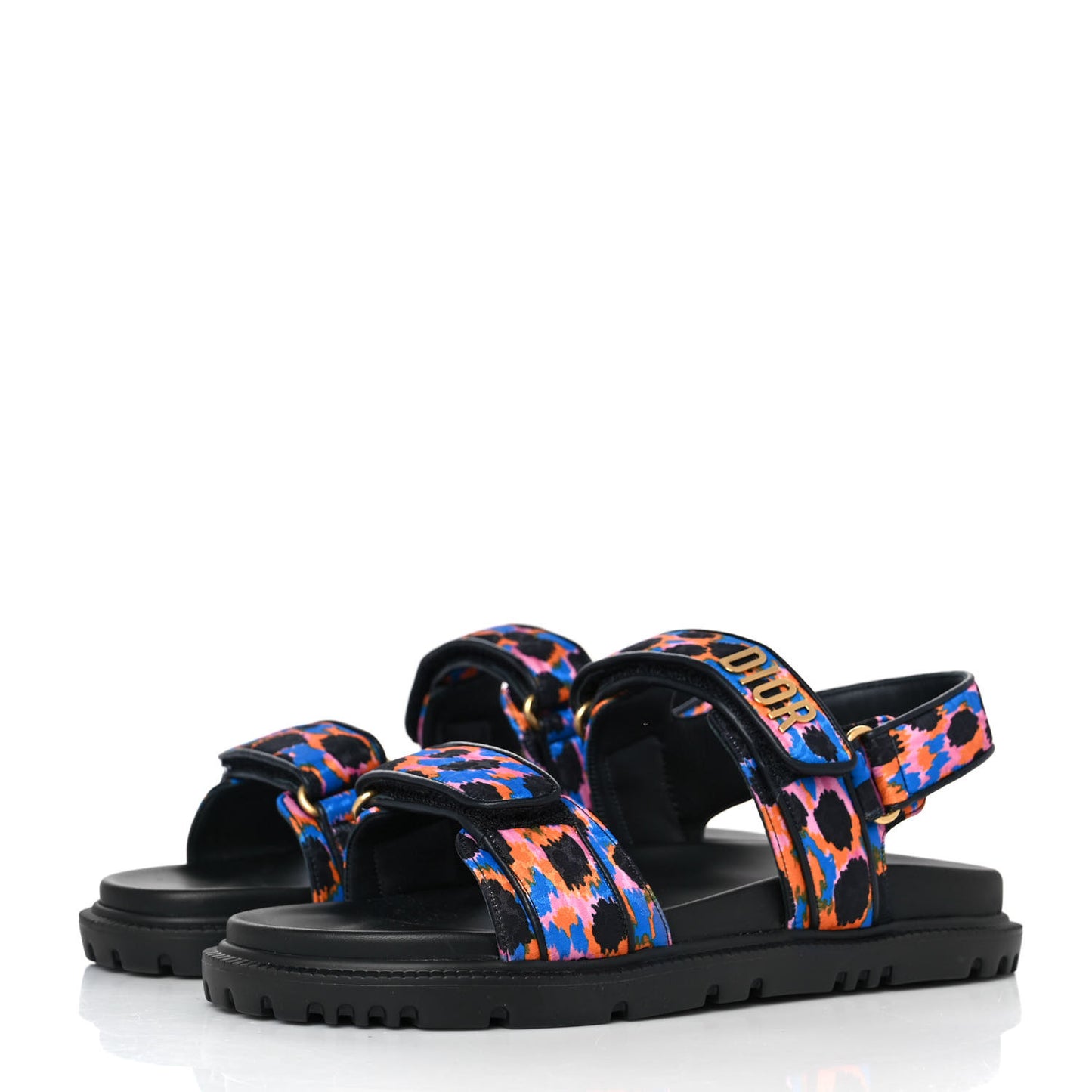 Technical Fabric Mizza Print DiorAct Sandals 40.5 Multicolor