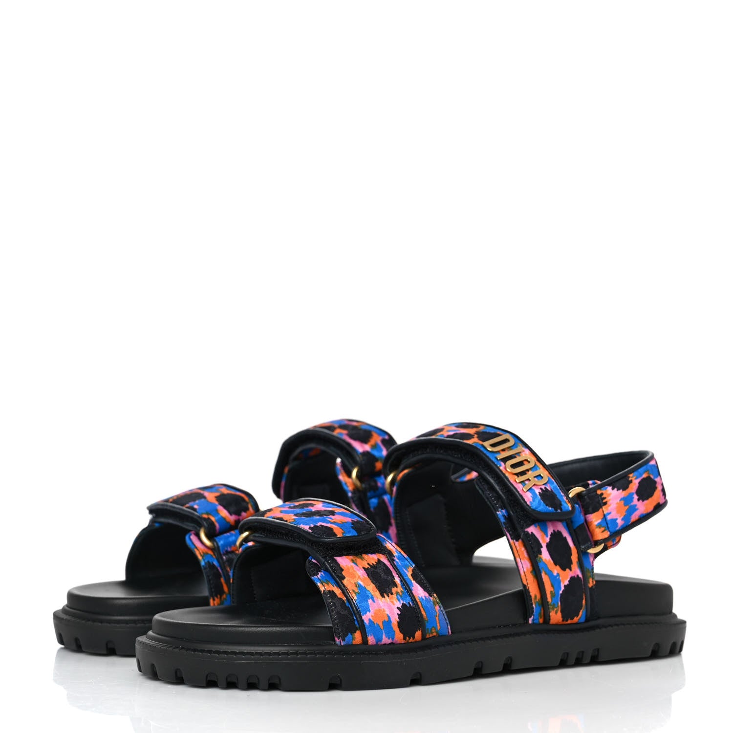 Christian Dior Technical Fabric Mizza Print DiorAct Sandals 40.5 Multicolor 3 of 9